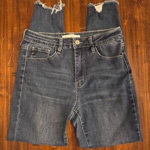 KanCan High Rise Skinny Denim Jeans Dark Wash Size 5 EUC